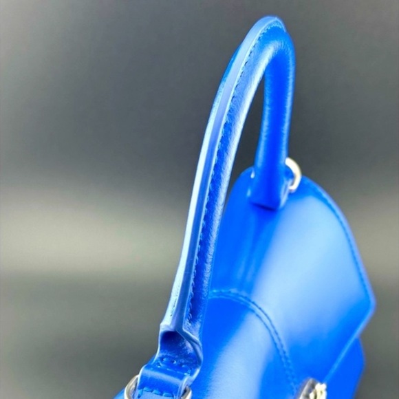 Marc Jacobs The St. Marc Mini Leather Tote Bag In Cobalt,  With Additional Strap - Picture 6 of 16